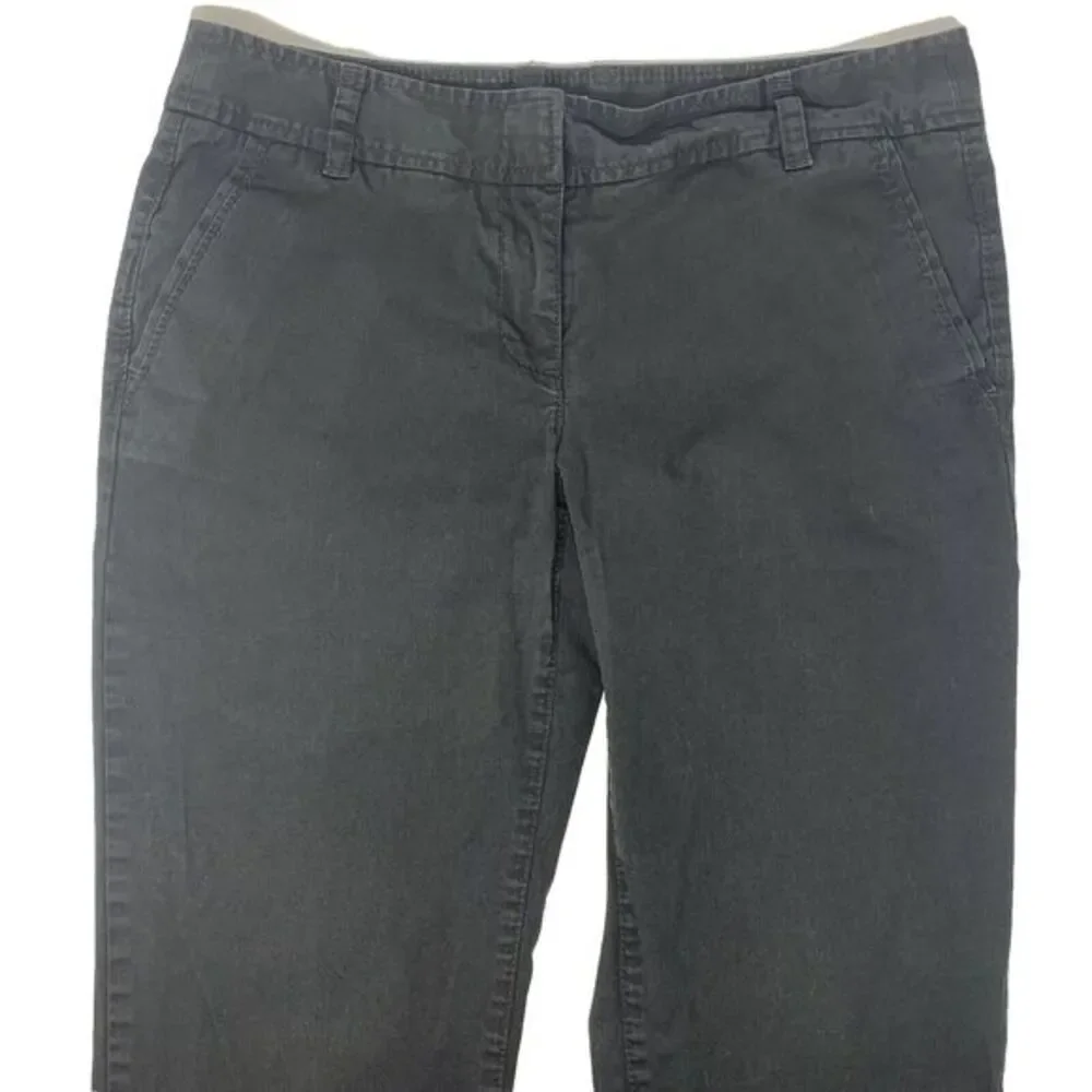 ANNE TAYLOR LOFT Black Cotton Blend Narrow Leg Women's Capri Pants Size 4 - Picture 2 of 8